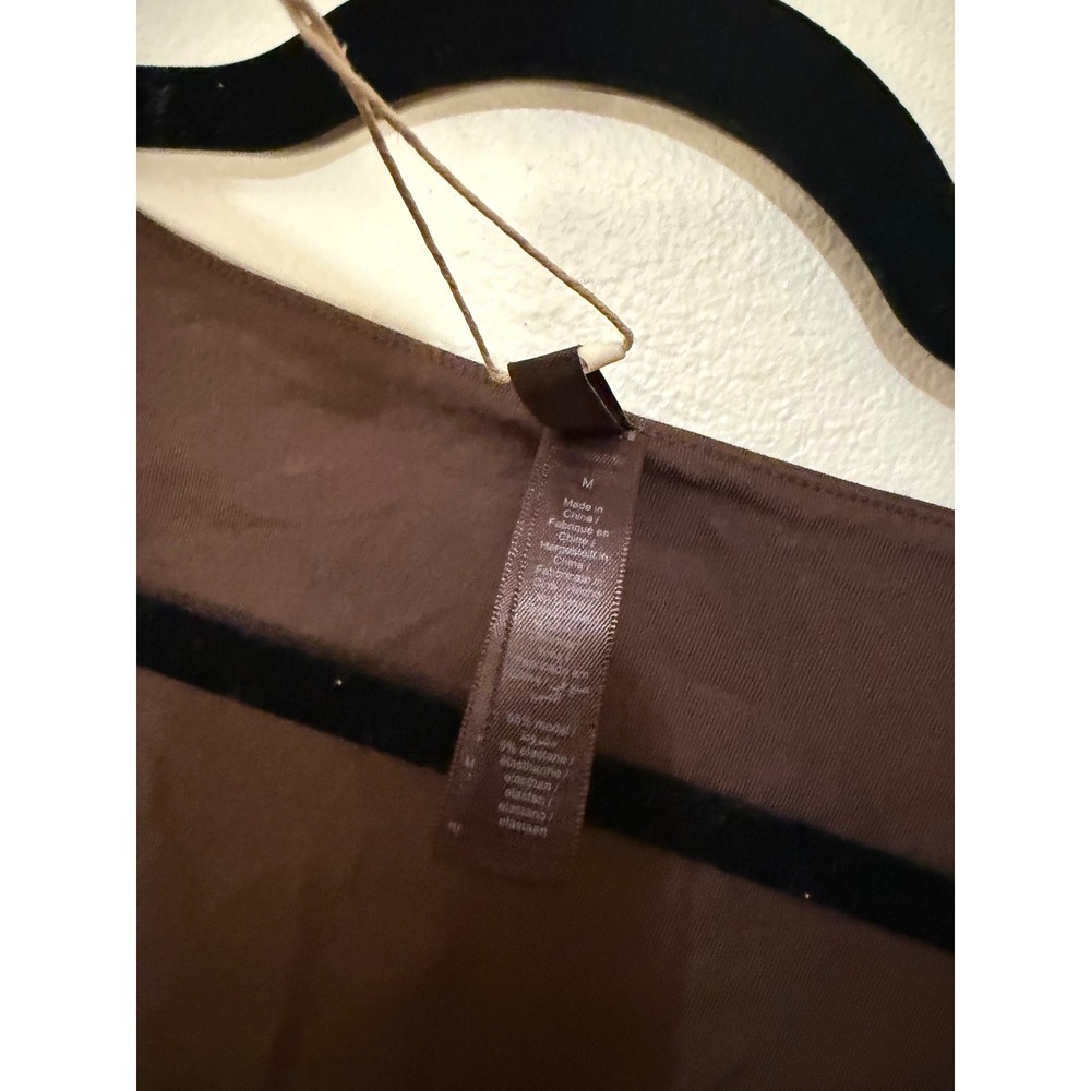 Skims Smooth Layers Squareneck Long Sleeve Espresso Size M NWT - Picture 3 of 4
